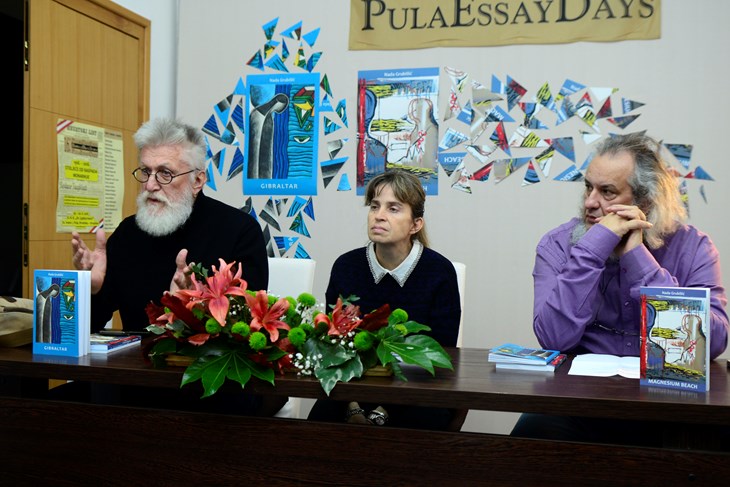 Milorad Stojević, Vanesa Begić i Boris Domagoj Biletić na književnoj promociji (Dejan ŠTIFANIĆ)